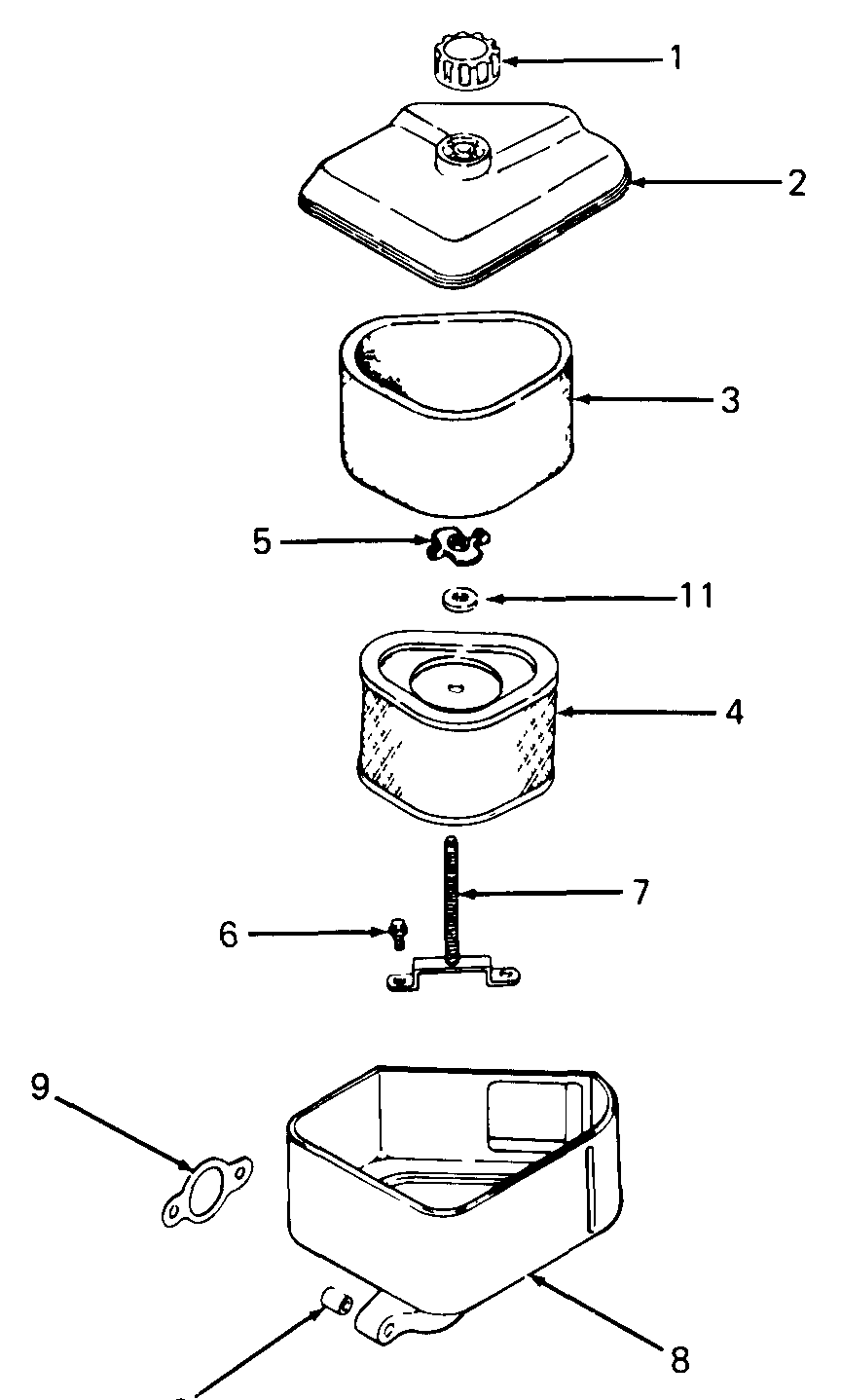 Air Intake Diagram and Parts List for 1320 147008-207400-130232100-131232F100-139232100 Cub Cadet Lawn Tractor